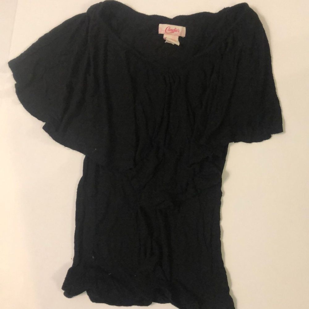 Candie's burnout tank with overlay material funky small